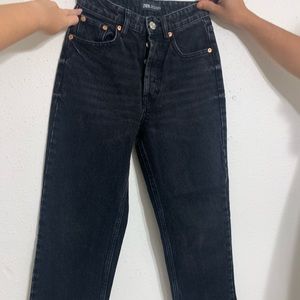 Straight leg high waisted Zara jeans